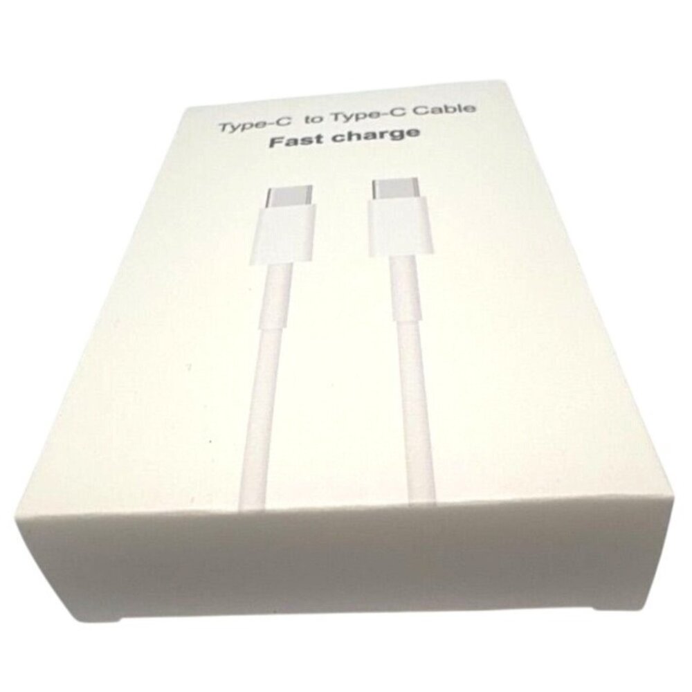 Type-C To Type-C Fast Charging 20W Mobile Phone Power Cable 1M White New - Picture 4 of 6